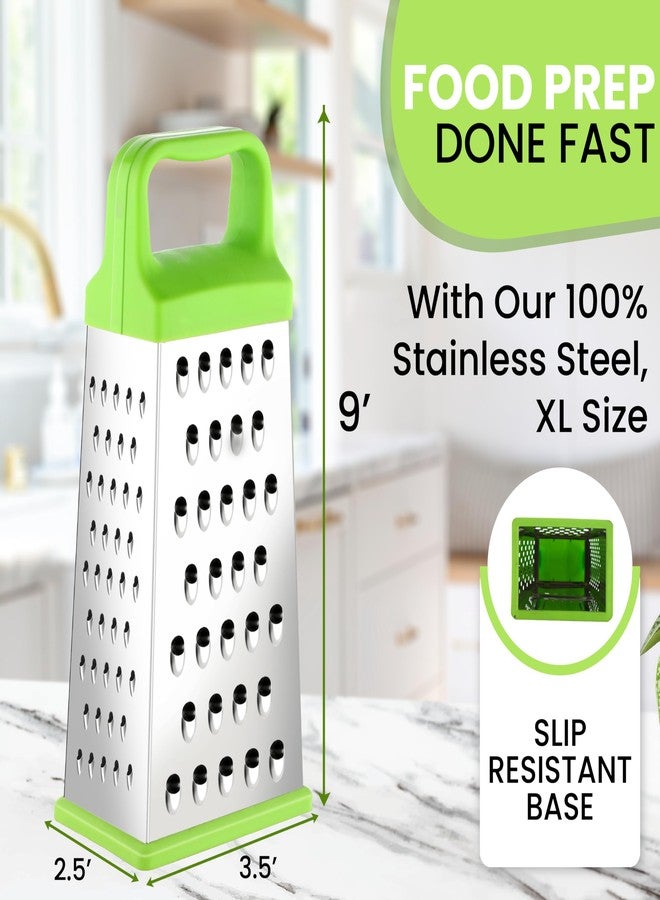 Floraware 5 in 1 Stainless Steel Vegetable Slicer Grater for Kitchen (Green) - Image 3